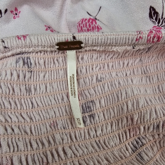 Free People Lana Off-The-Shoulder Top with Printed Cloudberries. - Picture 10 of 10